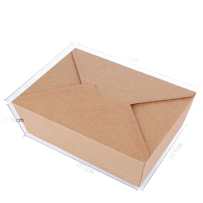 Disposable Kraft Paper Takeaway Food Box 1