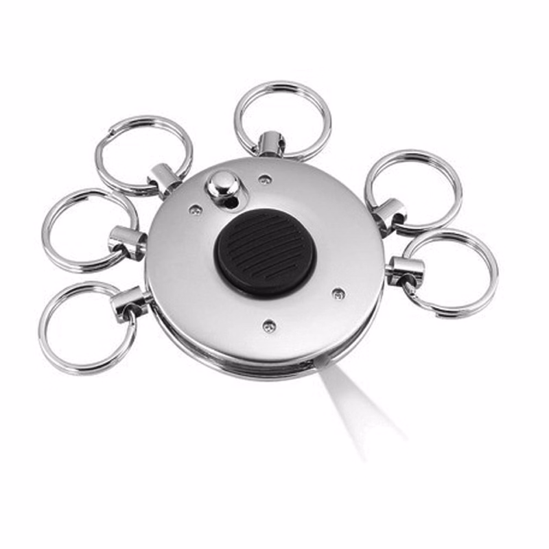 SIX RING KEY CHAIN WITH LIGHT