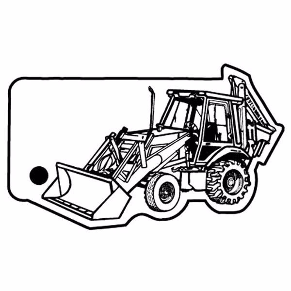 Tractor Front Loader Key Tag - Spot Color