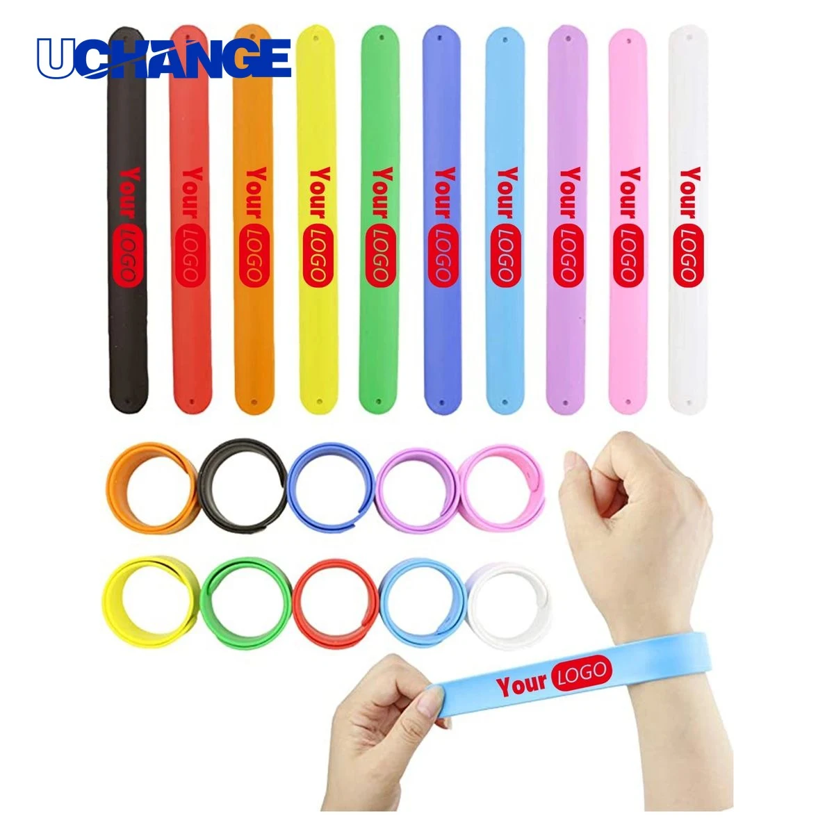 Rainbow Silicone Slap Bracelet 1