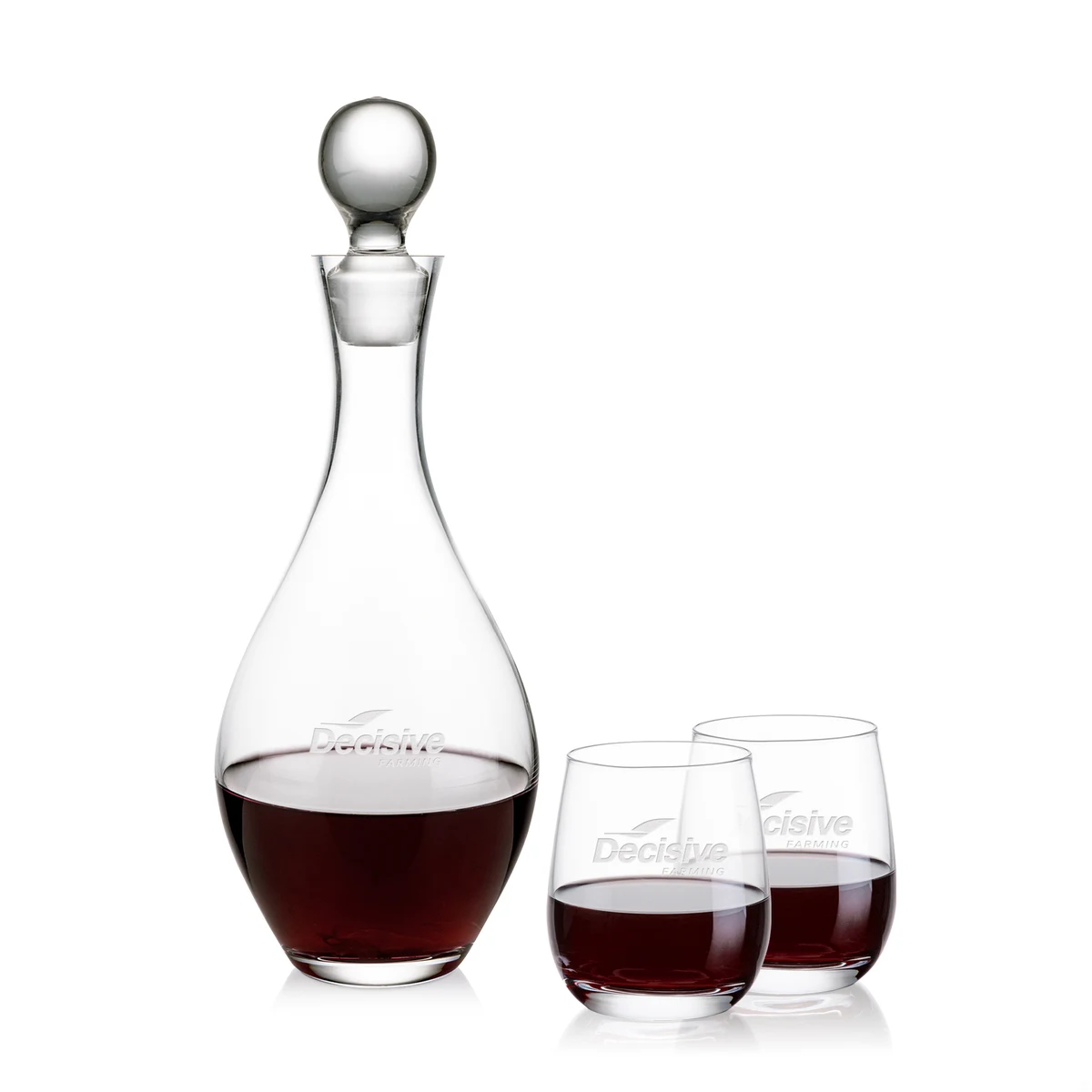 Briarwood Decanter & Salem Stemless Wine Set 1