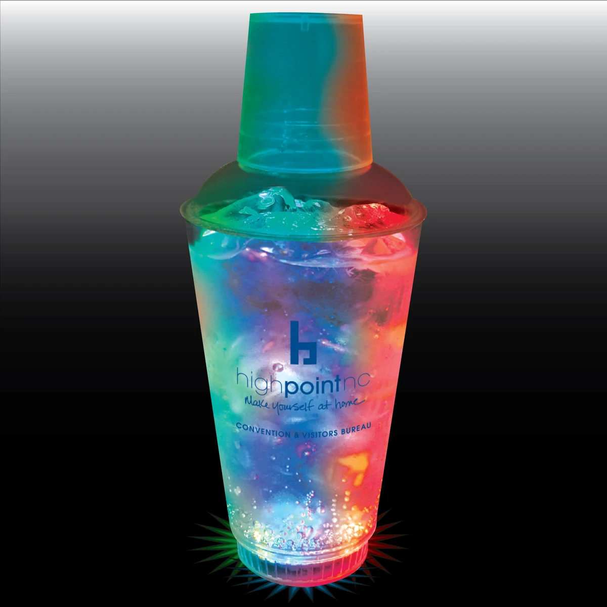 16oz 3-Light 3 Piece Plastic Cocktail Shaker 1