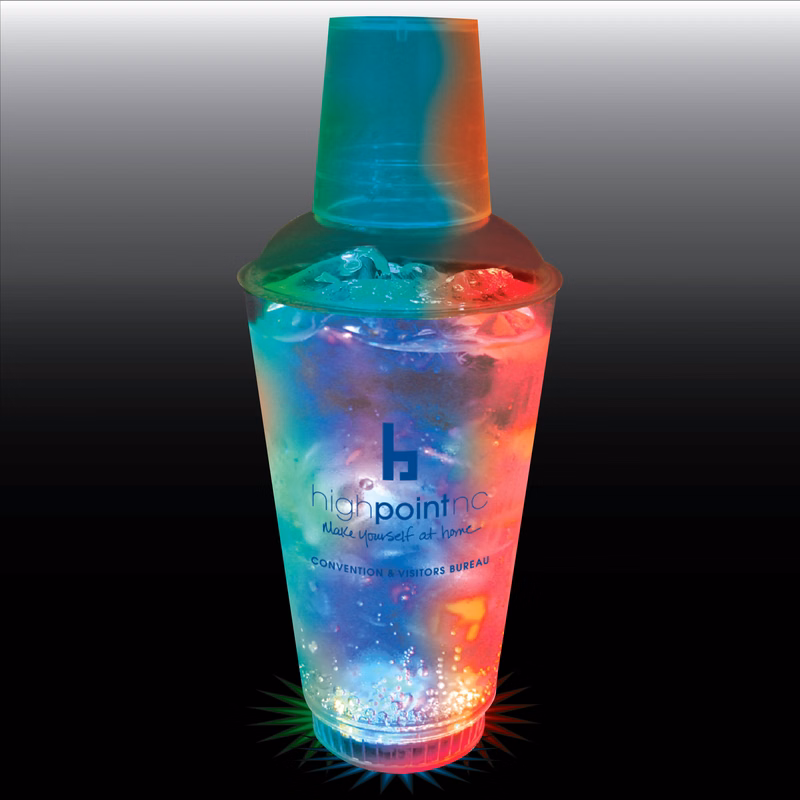 16oz 3-Light 3 Piece Plastic Cocktail Shaker