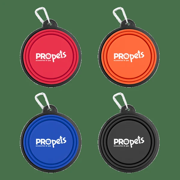 Collapsible Silicone Pet Bowl w/Carabiner 1