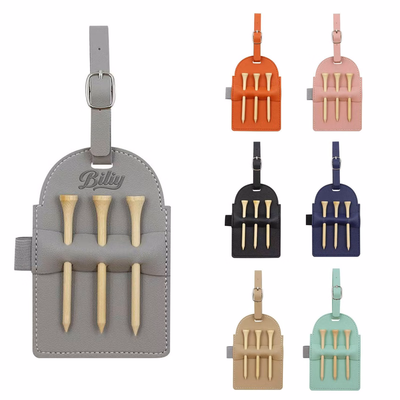 Golf Bag Hanging Strap with 5 Wooden Tees