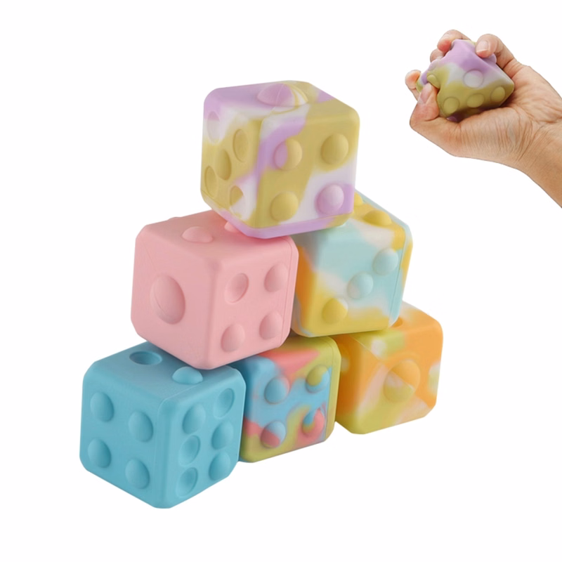 Dice Cube 3D Squeeze Ball Pop Fidget Toy
