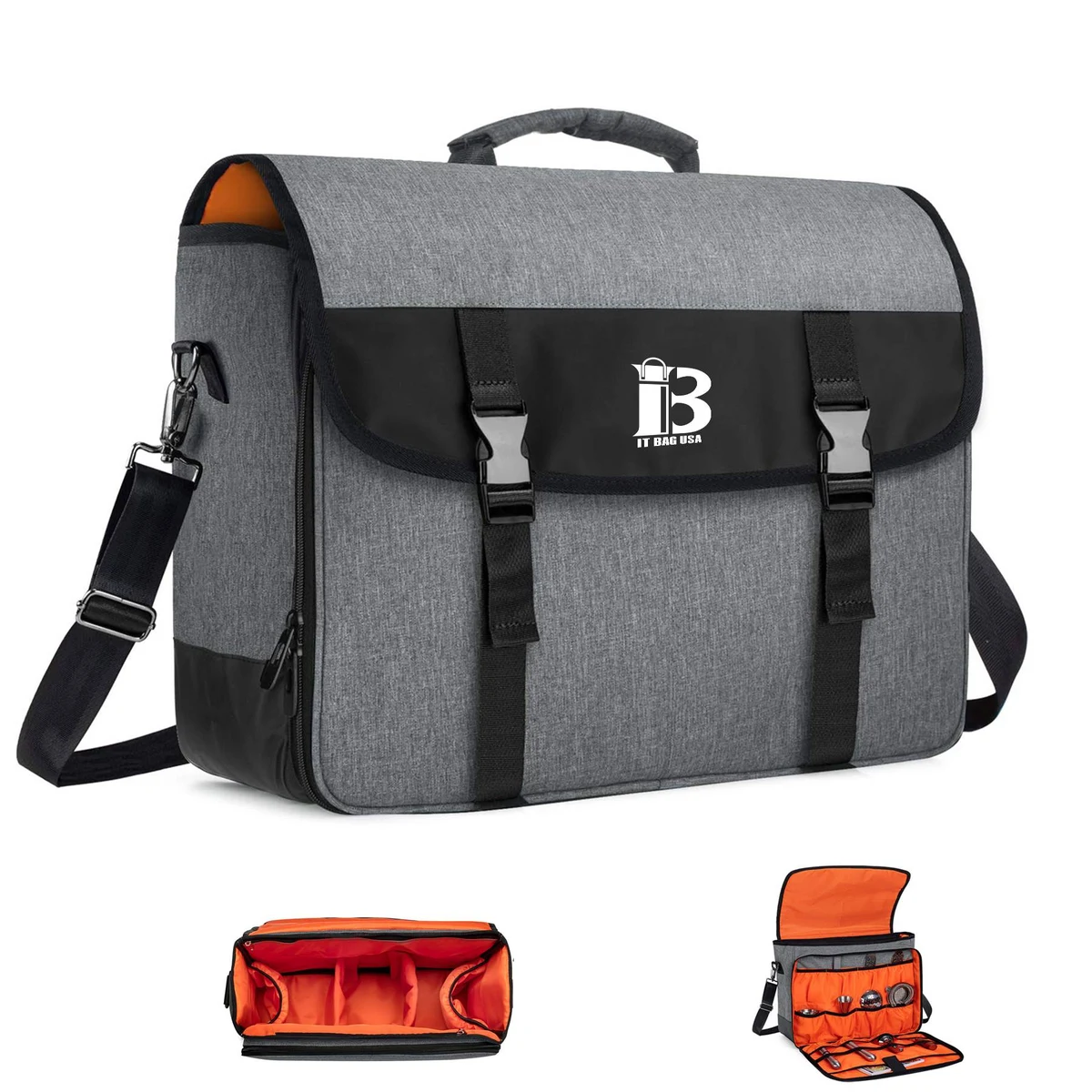 Bartender Kit Travel Bag with Padded Wine Compartments 1