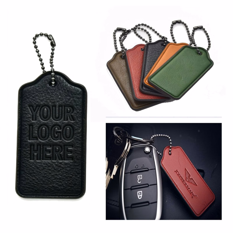 Premium Leather Keychain Tag