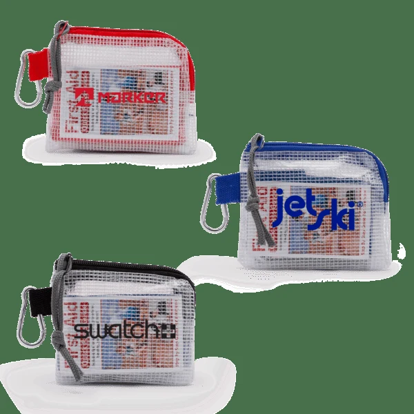 Outdoor Safety & First Aid Kit in a Zippered Clear Nylon Bag 1
