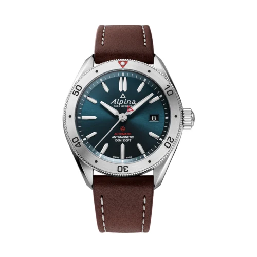 Alpina Men's Alpiner 4 Automatic Brown Leather Strap Watch 1