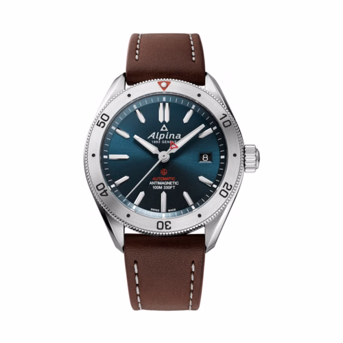 Alpina Men's Alpiner 4 Automatic Brown Leather Strap Watch