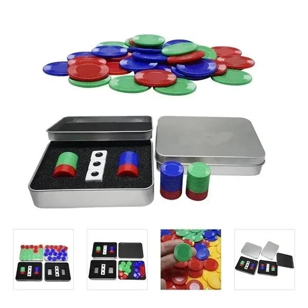 Custom Left Right Center Dice Game Set Board — 4.33 Inch Party Game Giveaway 1