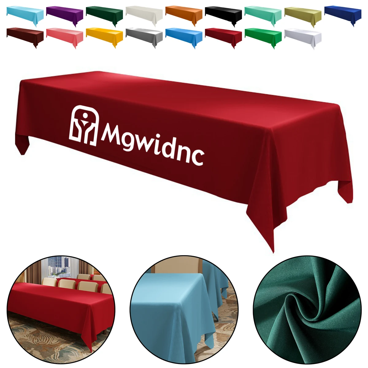 79x118" Rectangle Tablecloth for Conference 1