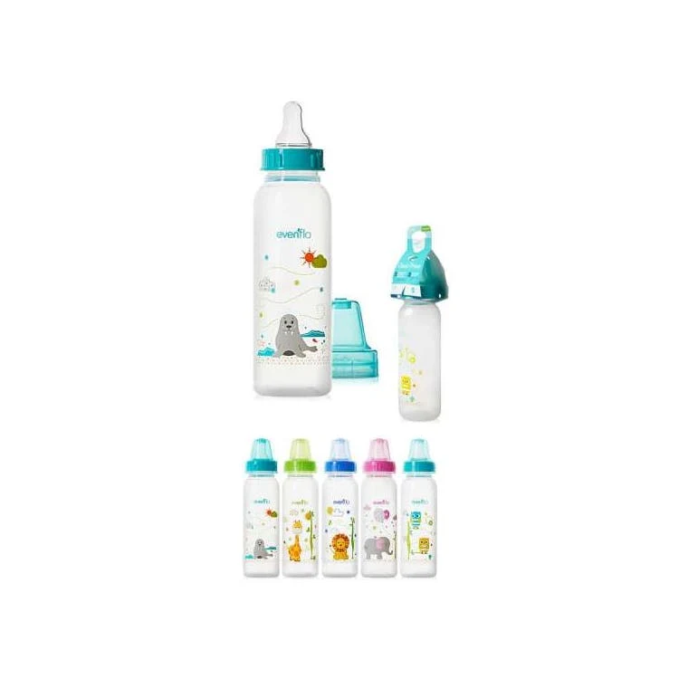 Evenflo Classic Prints Baby Bottles 8oz 6pk 1