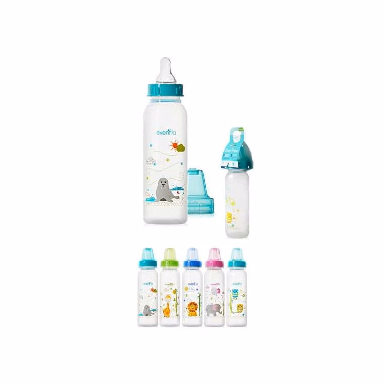 Evenflo Classic Prints Baby Bottles 8oz 6pk