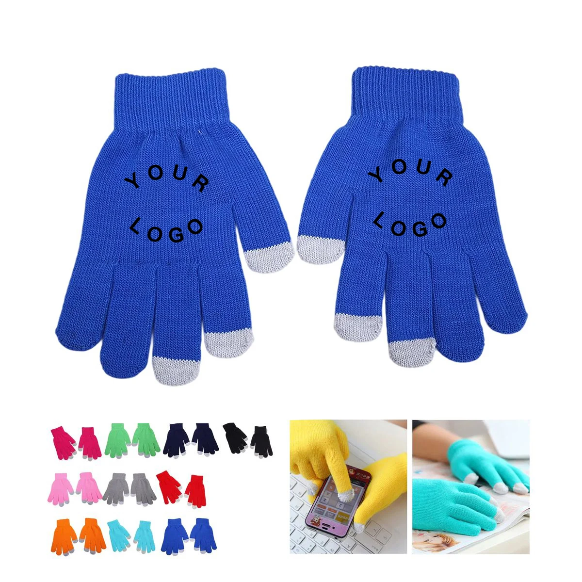 Thermal Knit Gloves with Smart Device Compatibility 1