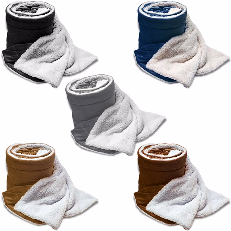 Oversized Micro Mink Sherpa Blanket - Blank