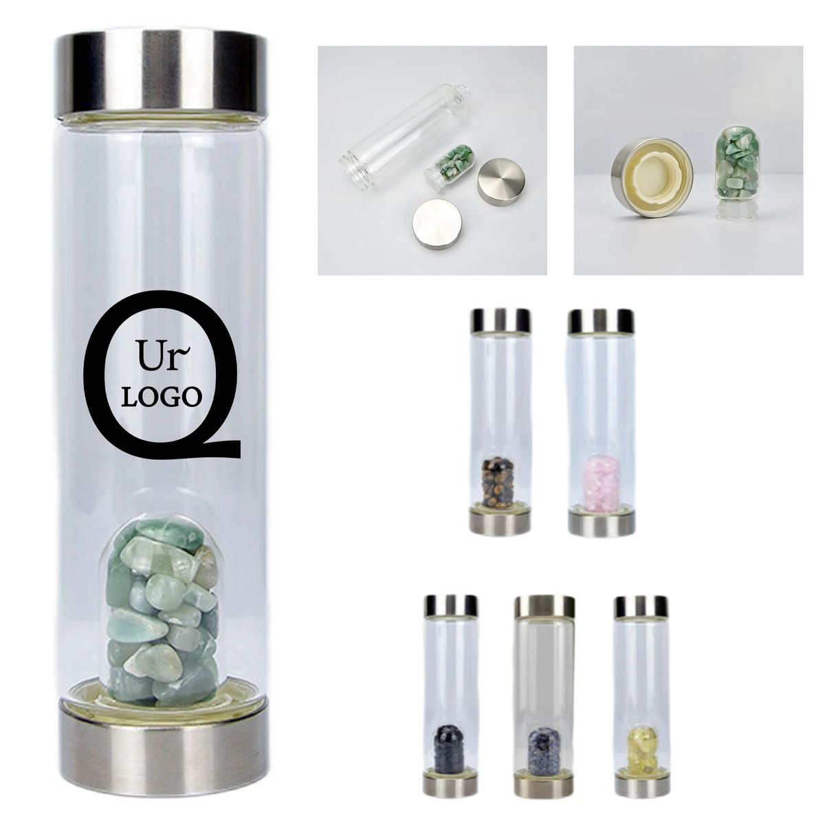 Crystal Energy Glass Bottle 1