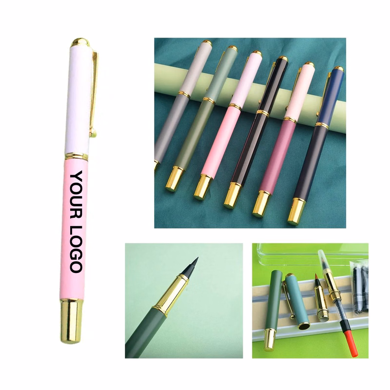 Stainless Steel Fountain Pen with Snap On Cap