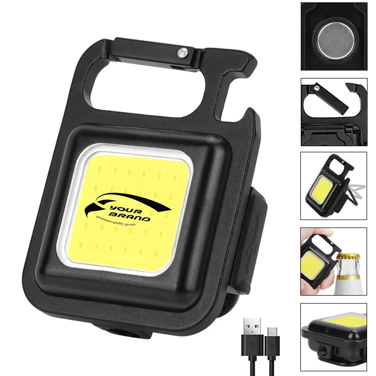 Camping Easter Emergency Rechargeable COB Keychain Light 1