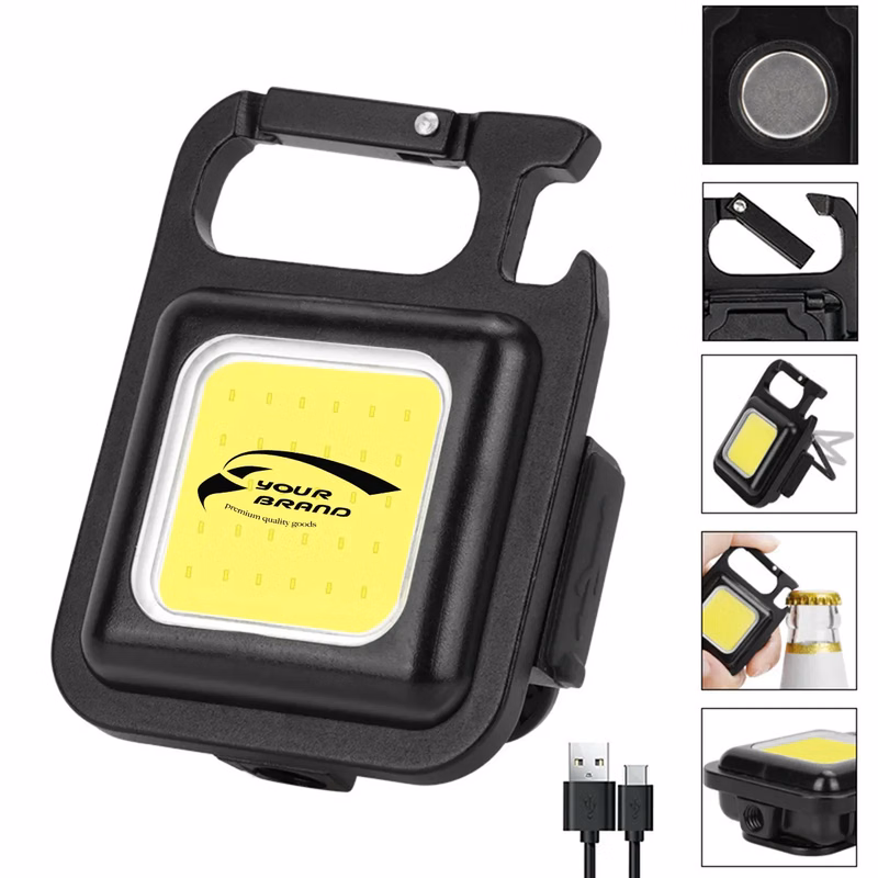 Camping Easter Emergency Rechargeable COB Keychain Light