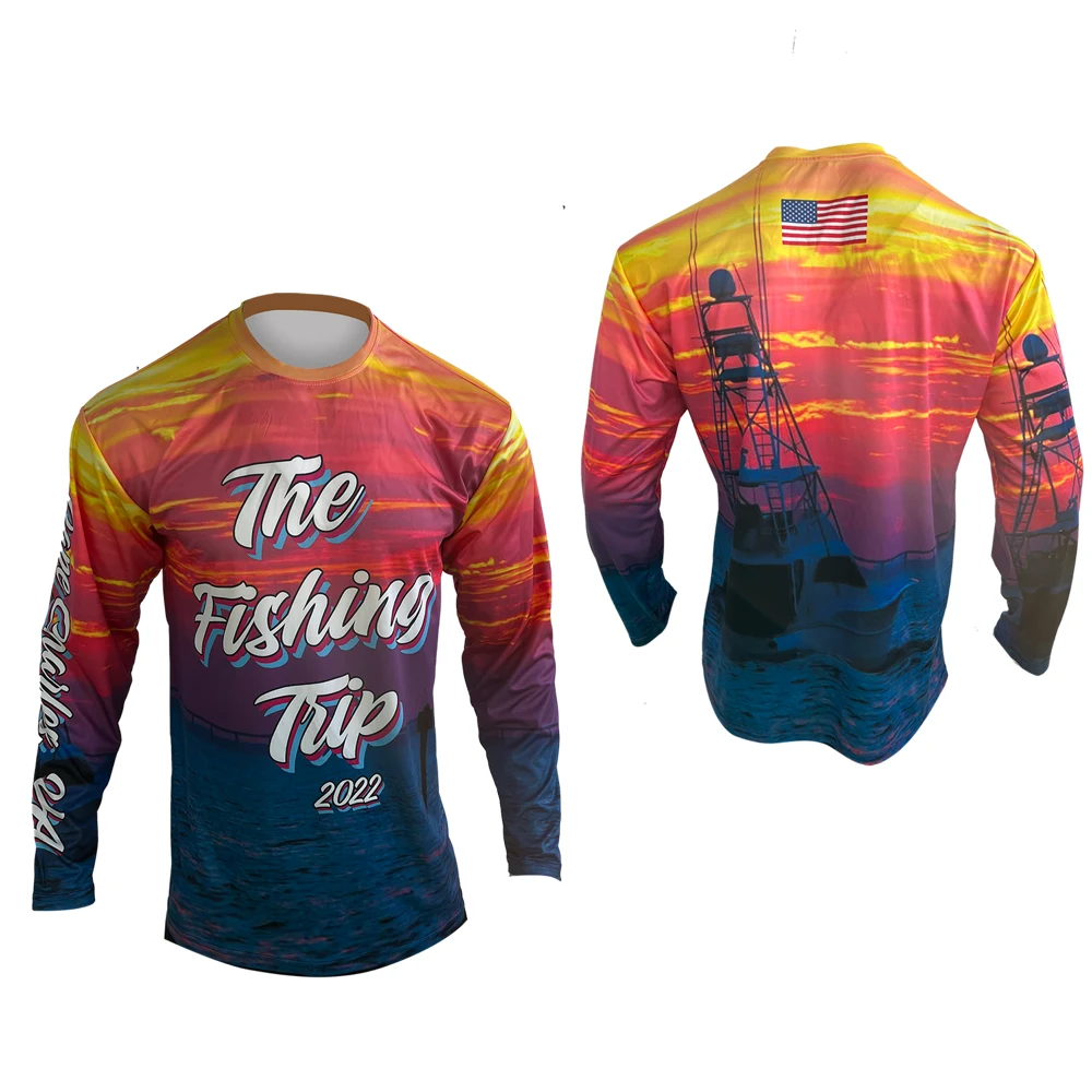 Lightweight Men's Crew Neck Smooth Polyester LS Shirt 1