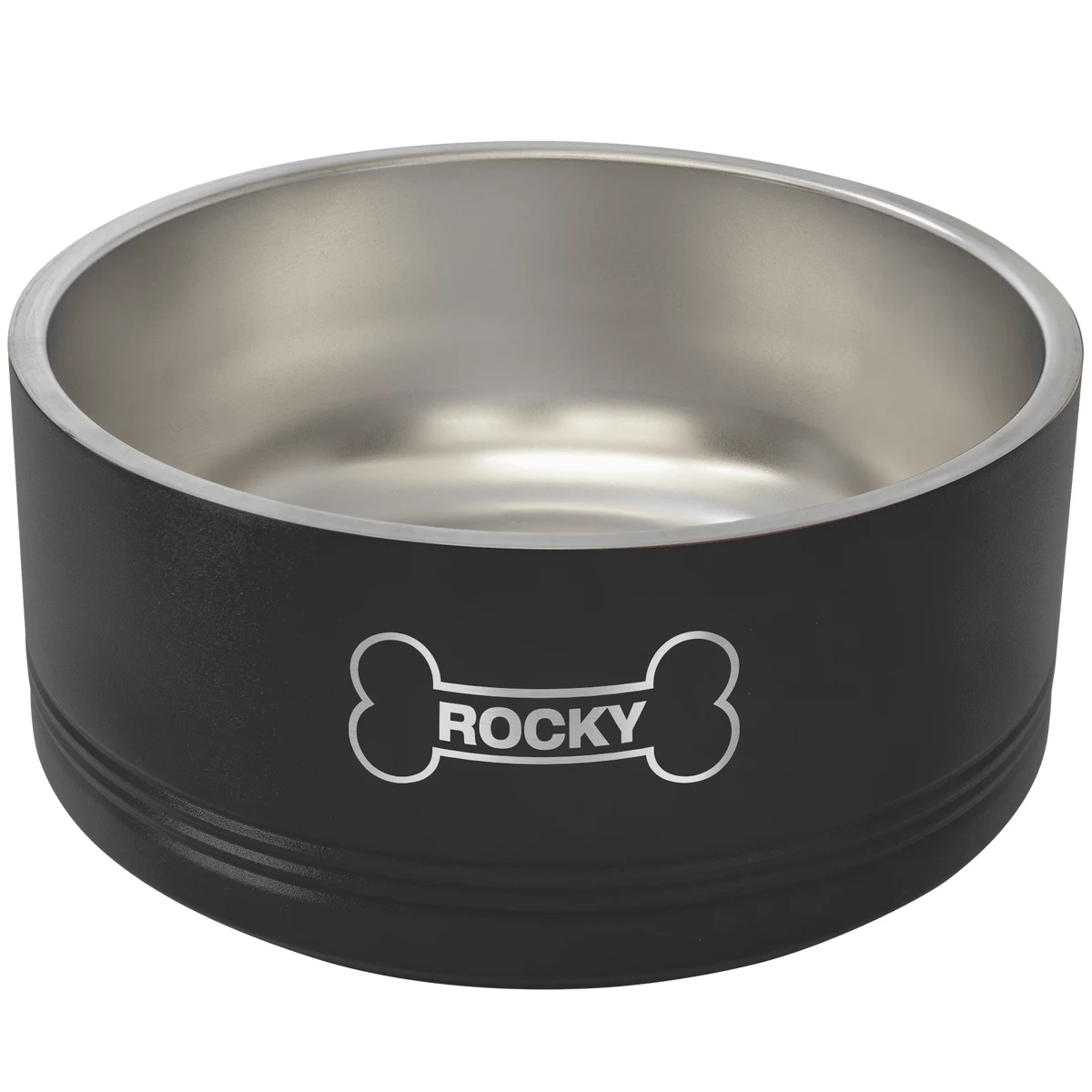 Polar Camel 64 oz. Large Black Pet Bowl 1