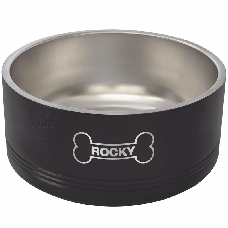 Polar Camel 64 oz. Large Black Pet Bowl