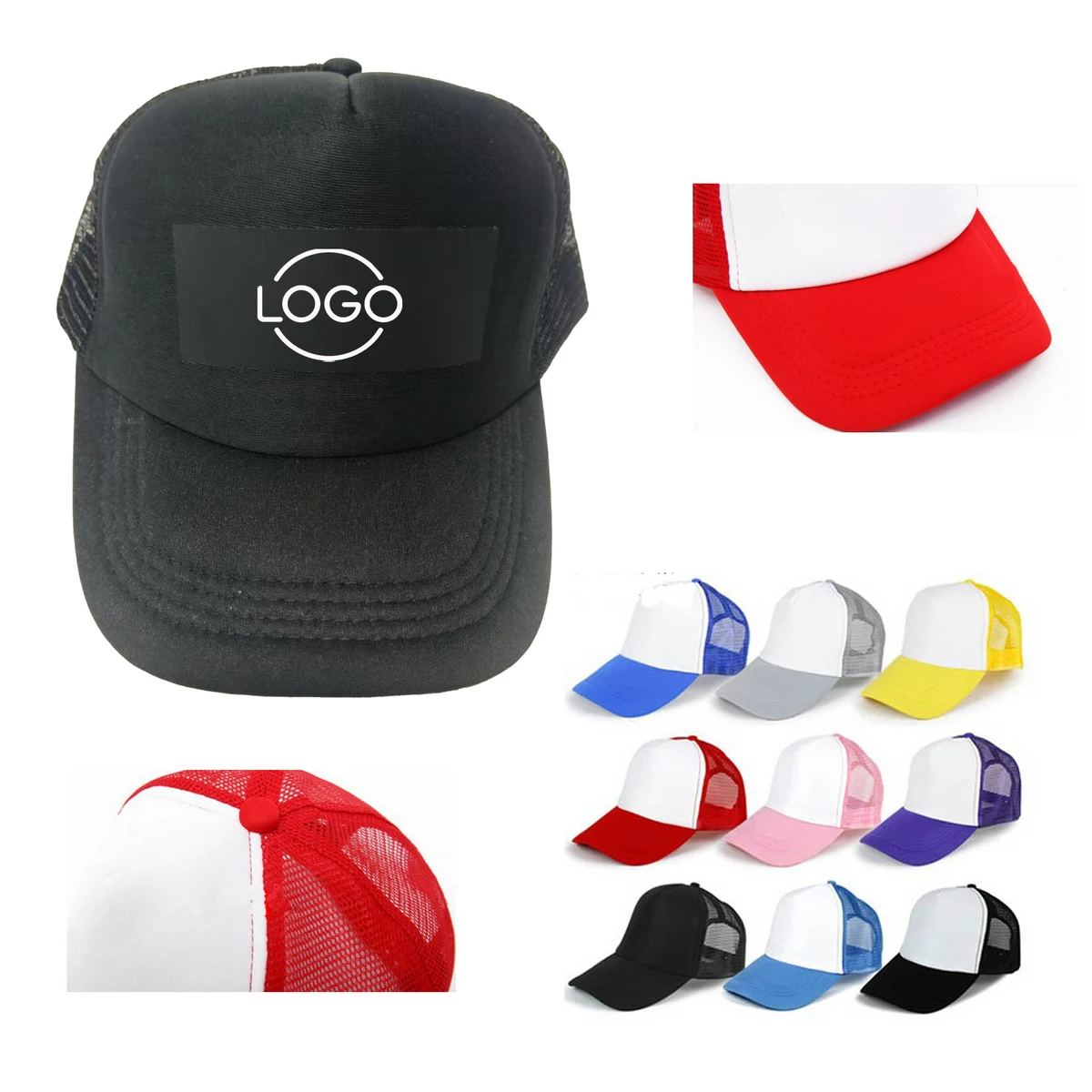 Plain Trucker Hat Mesh Cap 1