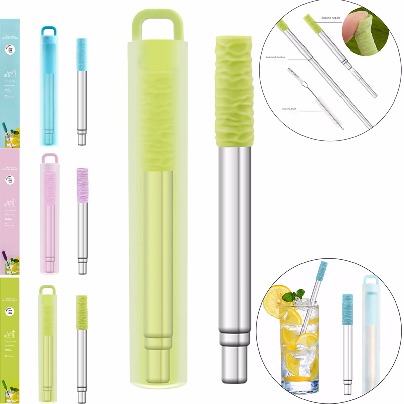 Reusable Collapsible Metal Straw