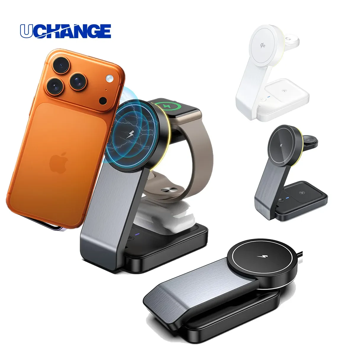 Qi2 MagSafe 3 In 1 Foldable Wireless Charging Stand 1