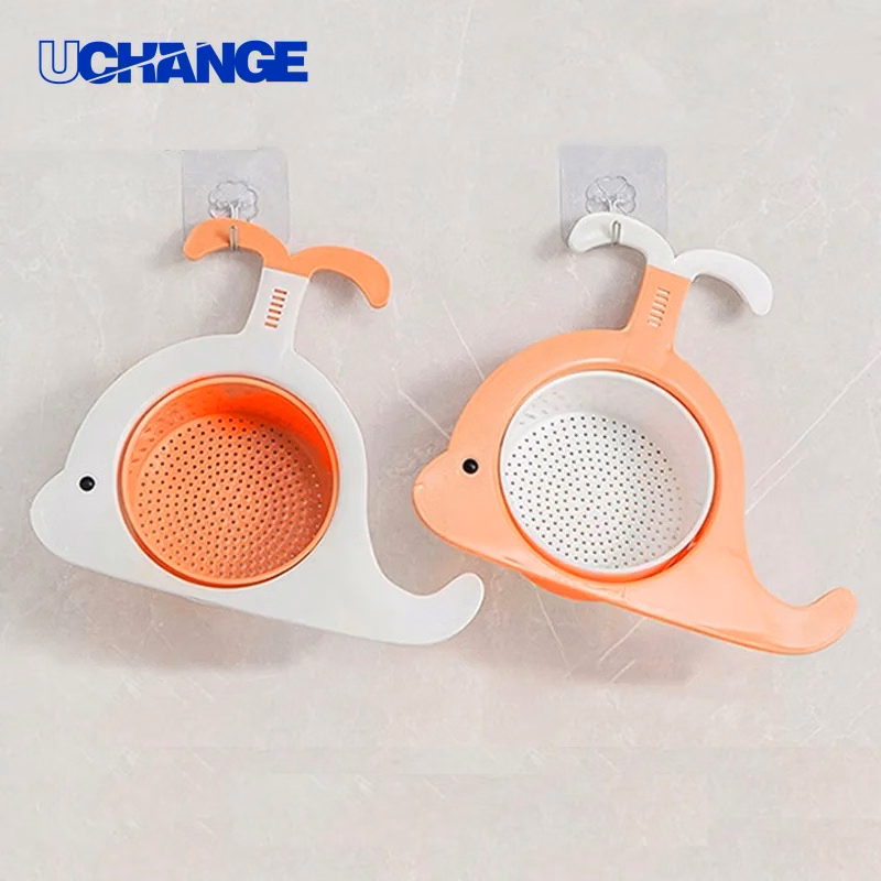 Whale Shape Sink Drain Basket Kitchen Food Strainer