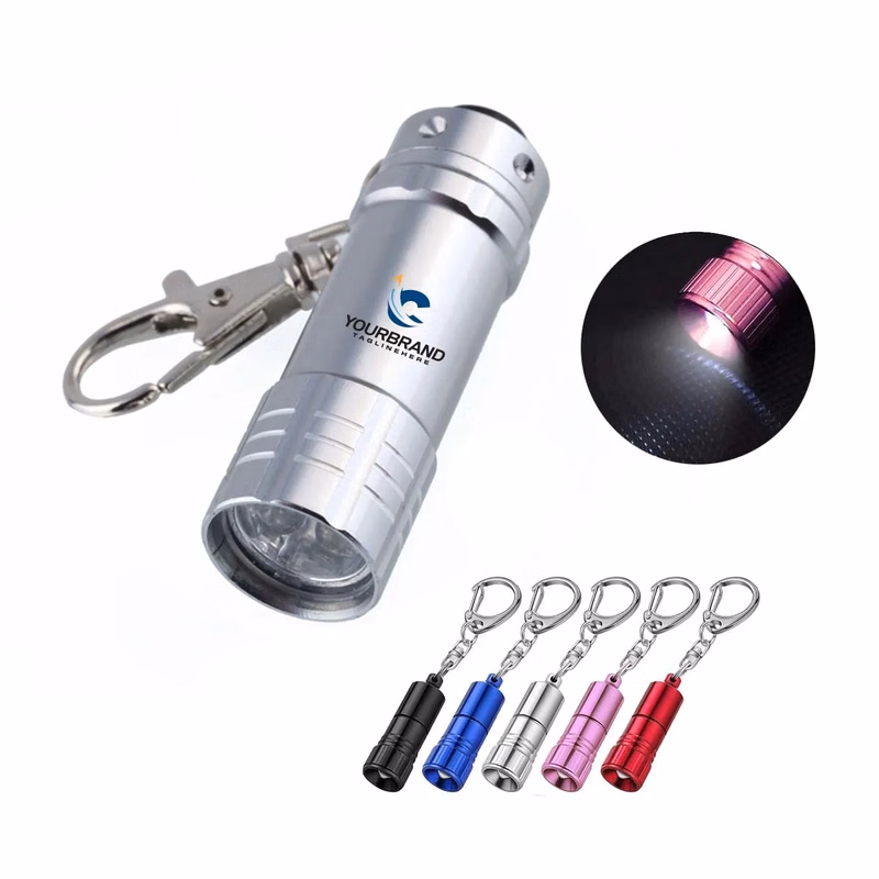 Mini Portable Bright Led Keychain Ring Flashlight with hook