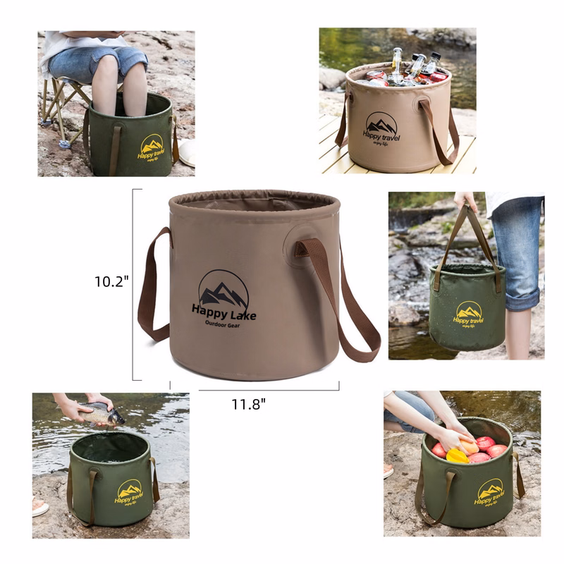 20L Multifunctional Outdoor Foldable Portable Water Bucket