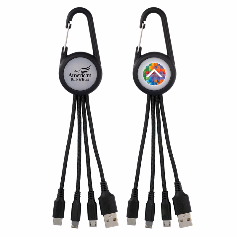 LIGHT UP 3-IN-1 CARABINER CHARGING CABLE