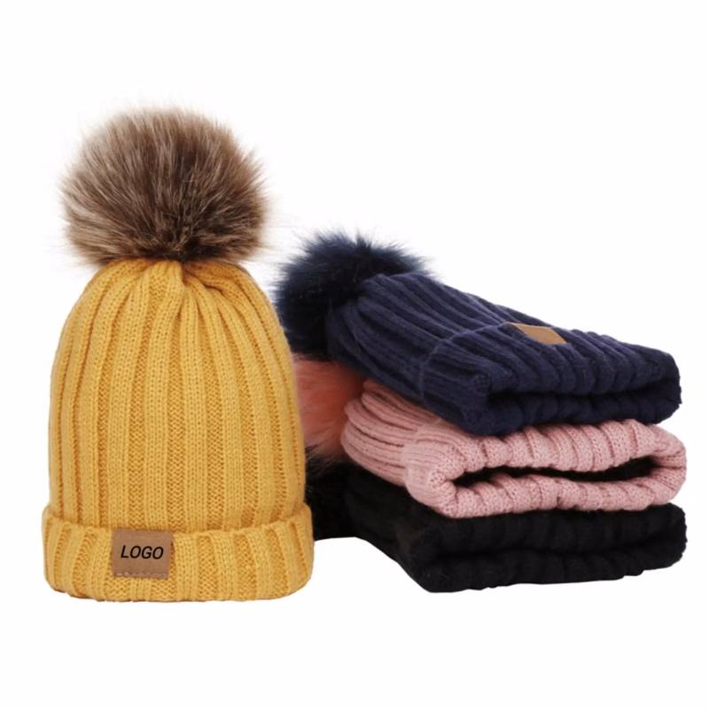 Baby'S Winter Fleece-Lined Knit Beanie Hat