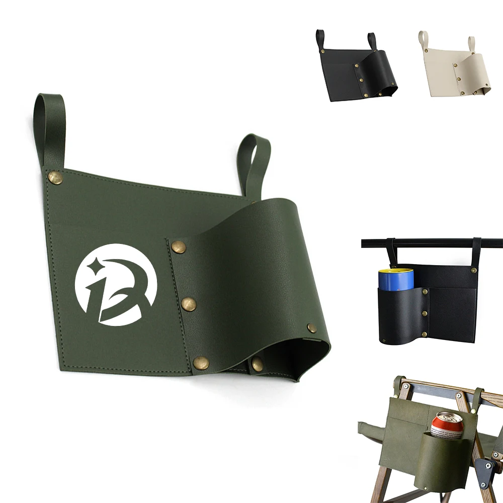 Leather Camping Chairs Hanging Storage Pouch 1