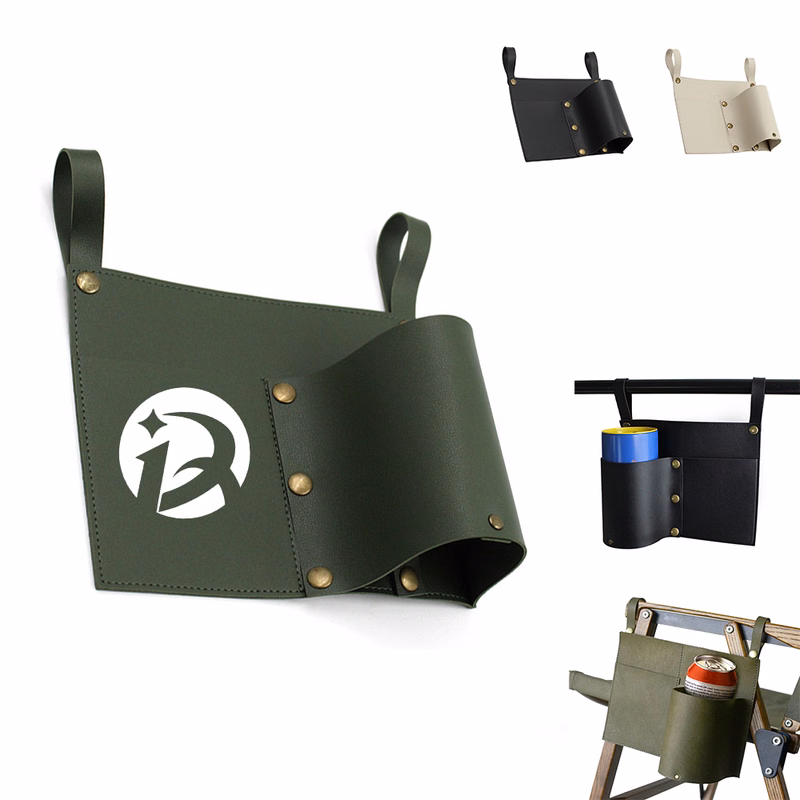 Leather Camping Chairs Hanging Storage Pouch