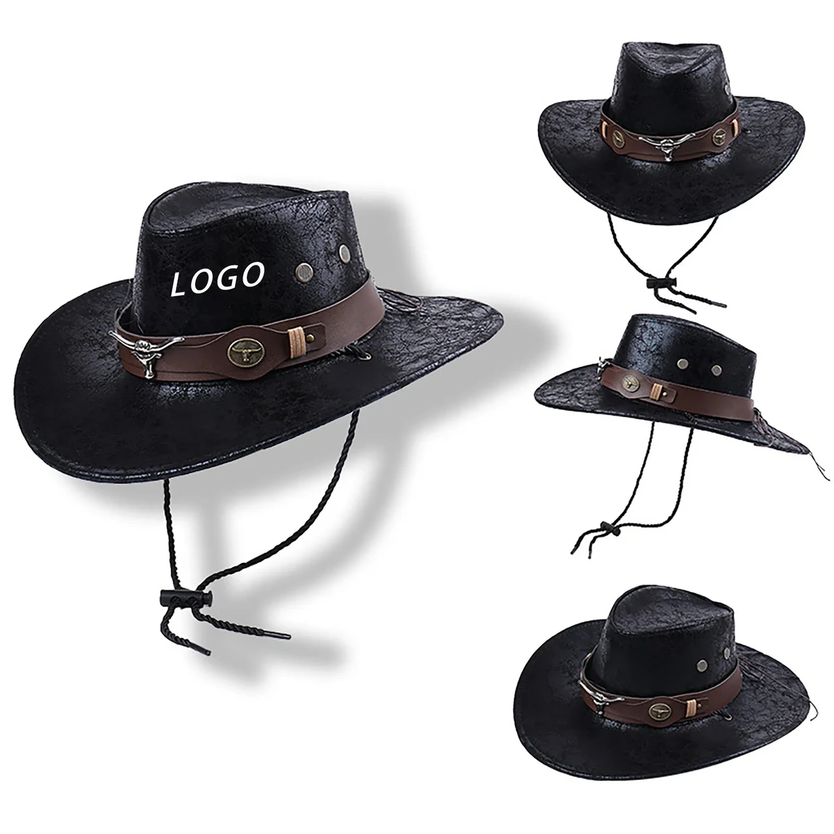 COWBOY HATS With Logo For Wilderness,Hunting,Travel,Western 1