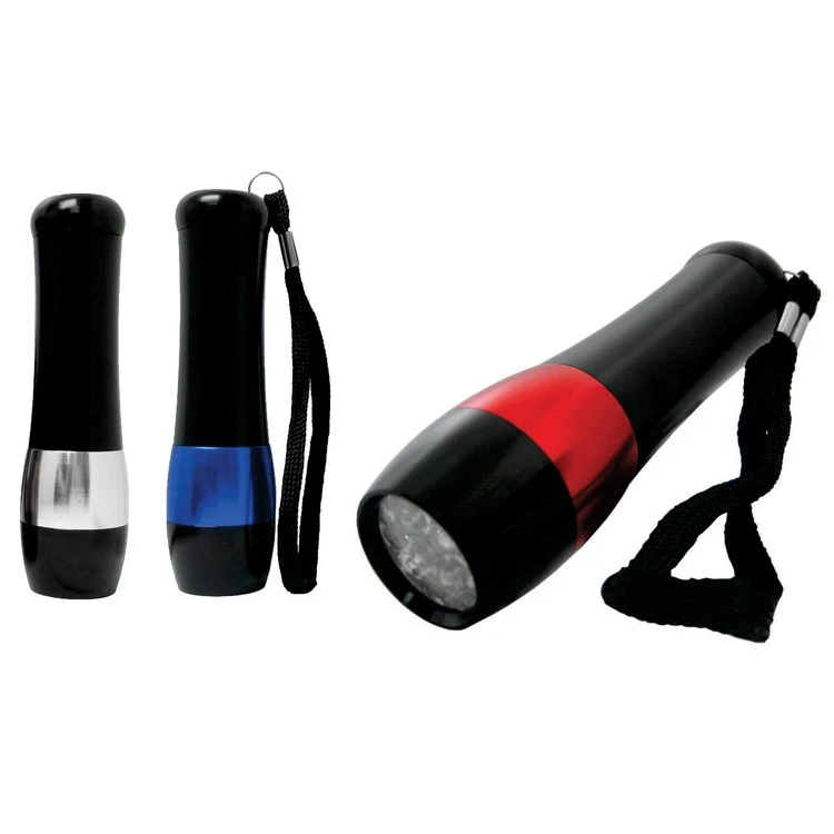 Black Striped Aluminum Flashlight 1