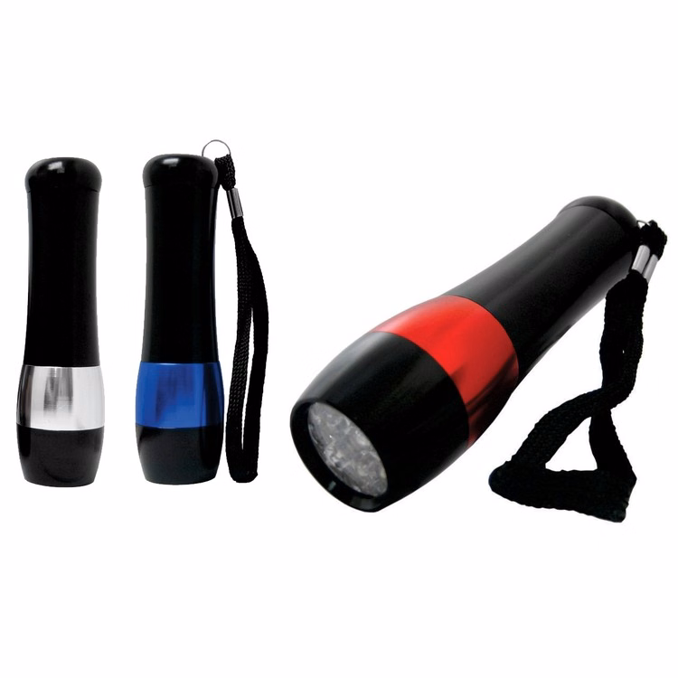 Black Striped Aluminum Flashlight