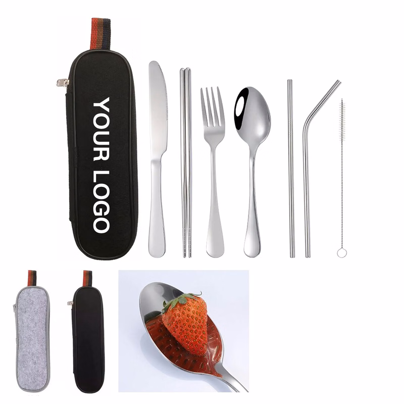 Reusable Cutlery Set with Chopsticks and Straw