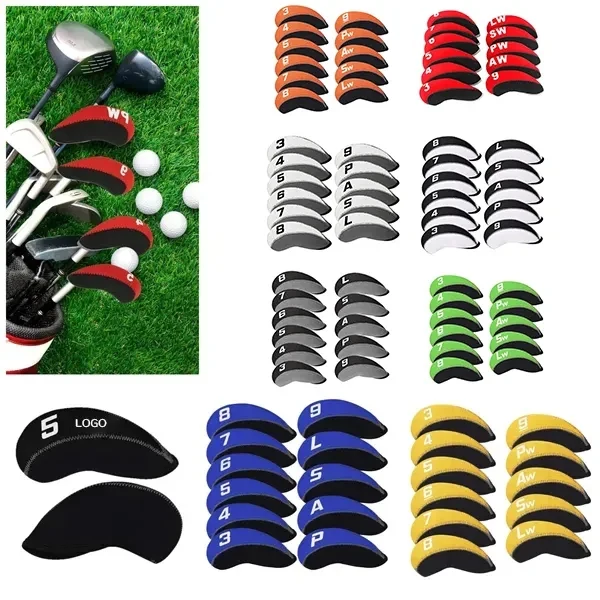 11-Piece Neoprene Golf Club Head Cover Set 1