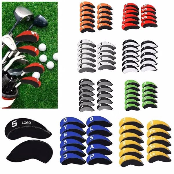 11-Piece Neoprene Golf Club Head Cover Set