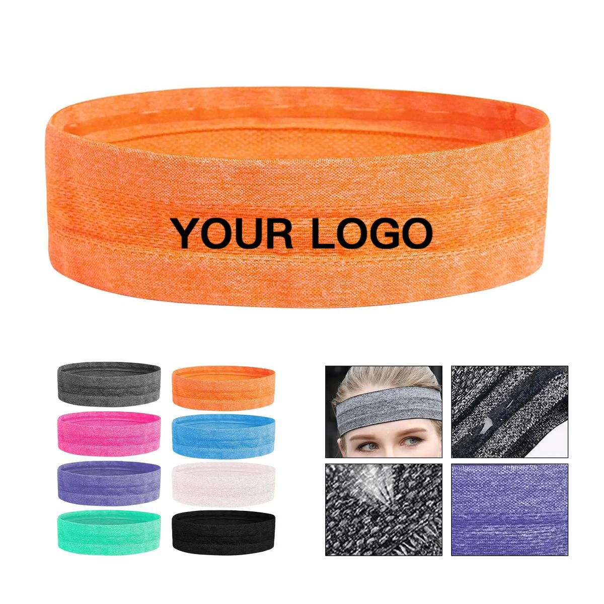 Polyester Spandex Athletic Headband for Training 1