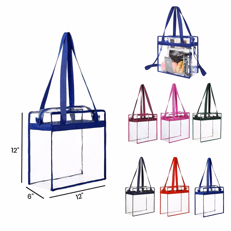 Clear Stadium Tote Bag W/ Crossbody Strap