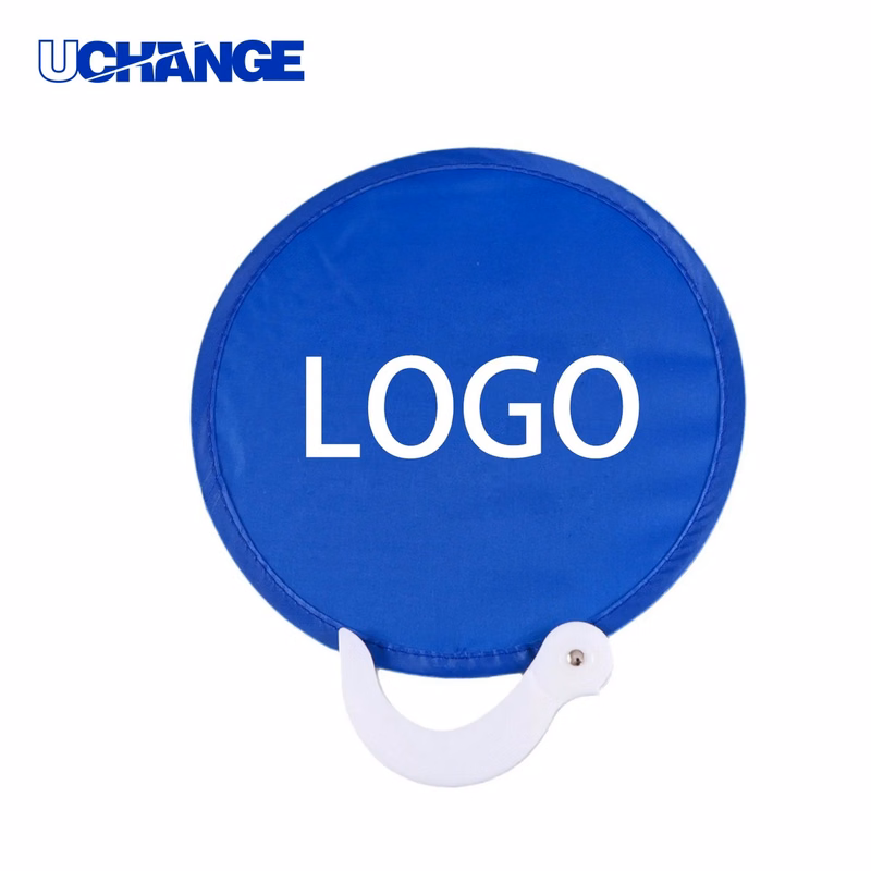 Folding Polyester Fan Lightweight Hand Fan for Outdoor Events & Daily Carry