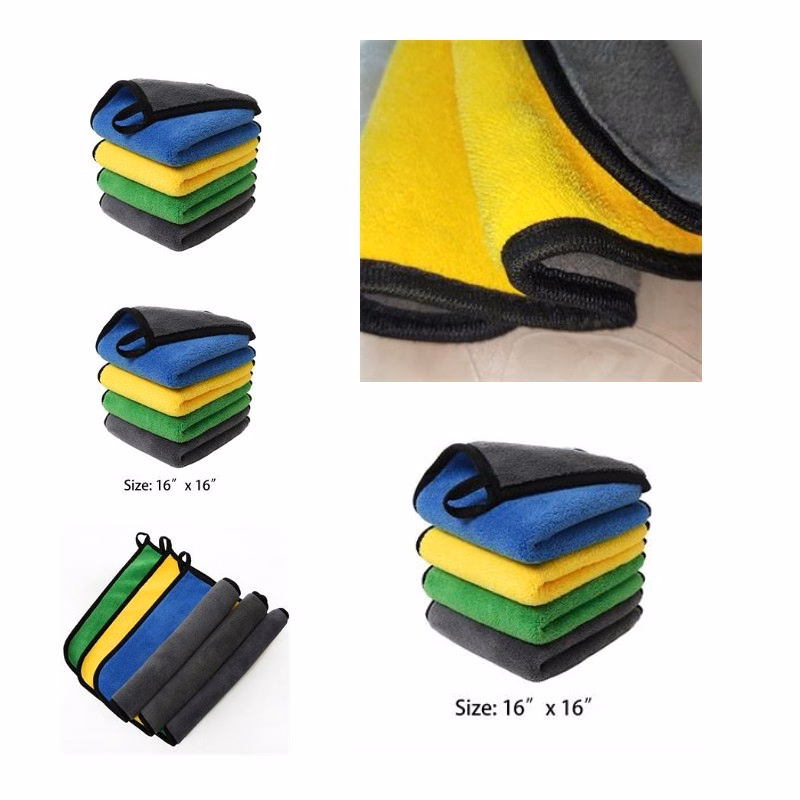 Multifunctional Two-colored Coral Velvet Car Washing Towel