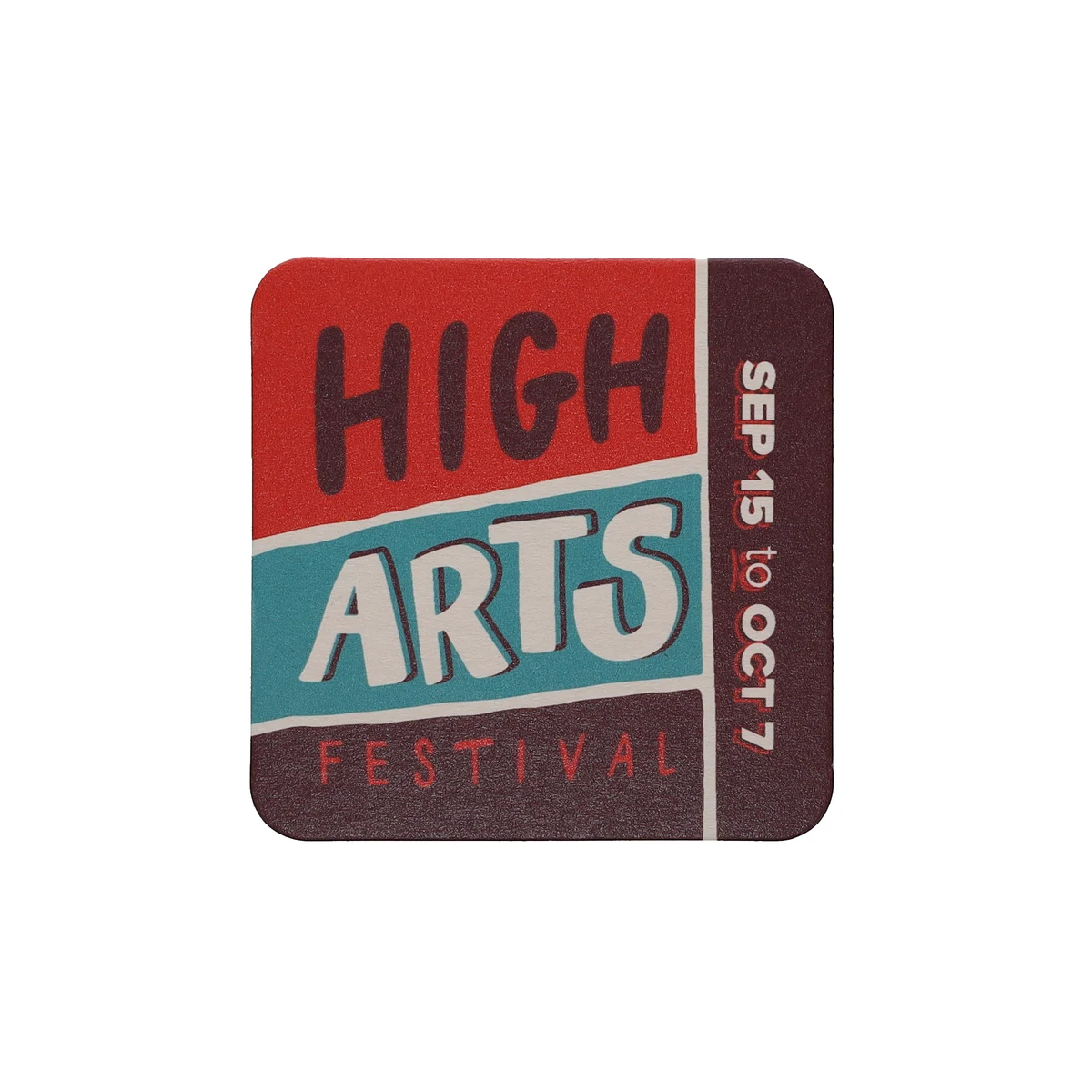 Coaster Pulpboard 35 pt 3.500" Square Digital Print 1