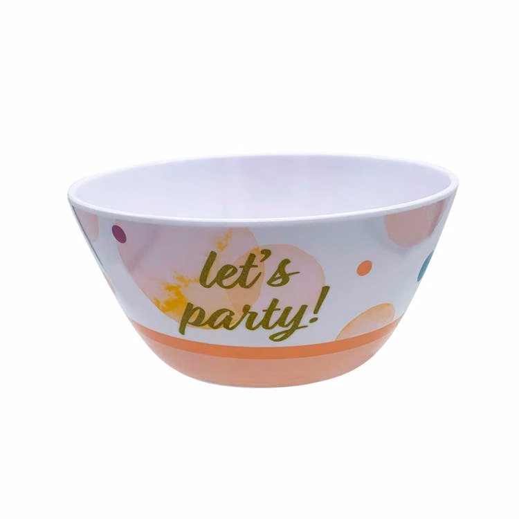 Melamine Bowls - "Let's Party" 5.87"